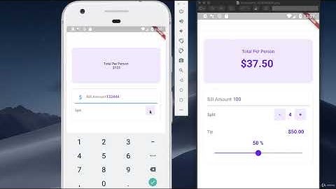 64  Flutter Tip Calculator   Building the Split Row  APP   Build a Flutter Tip Calculator App