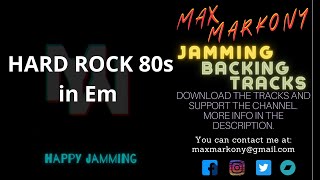 HARD ROCK 80s in Em - 115bpm - JAM BACKING TRACK