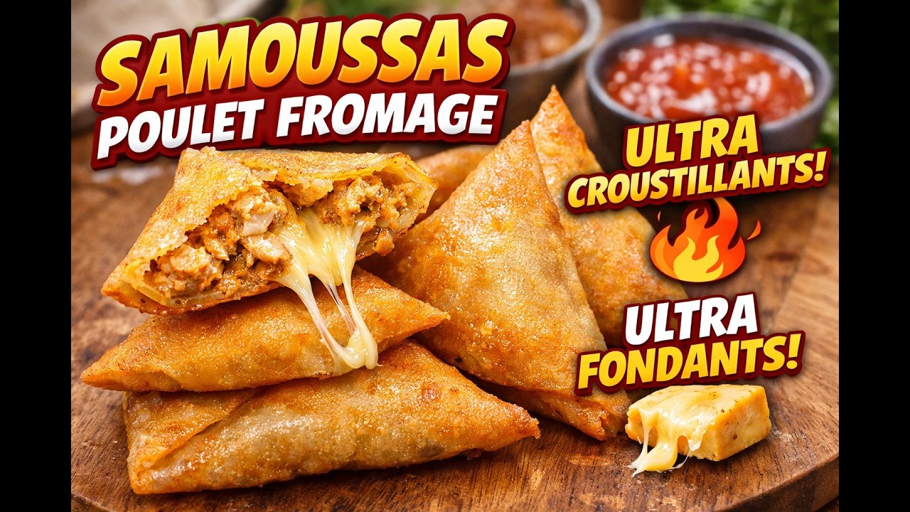 🔥 SAMOUSSAS POULET FROMAGE ULTRA CROUSTILLANTS ! 🧀🥟