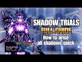 ULTIMATE GUIDE For Shadow Trials | Fastest way to arise ALL Shadows (Anime Vanguards)