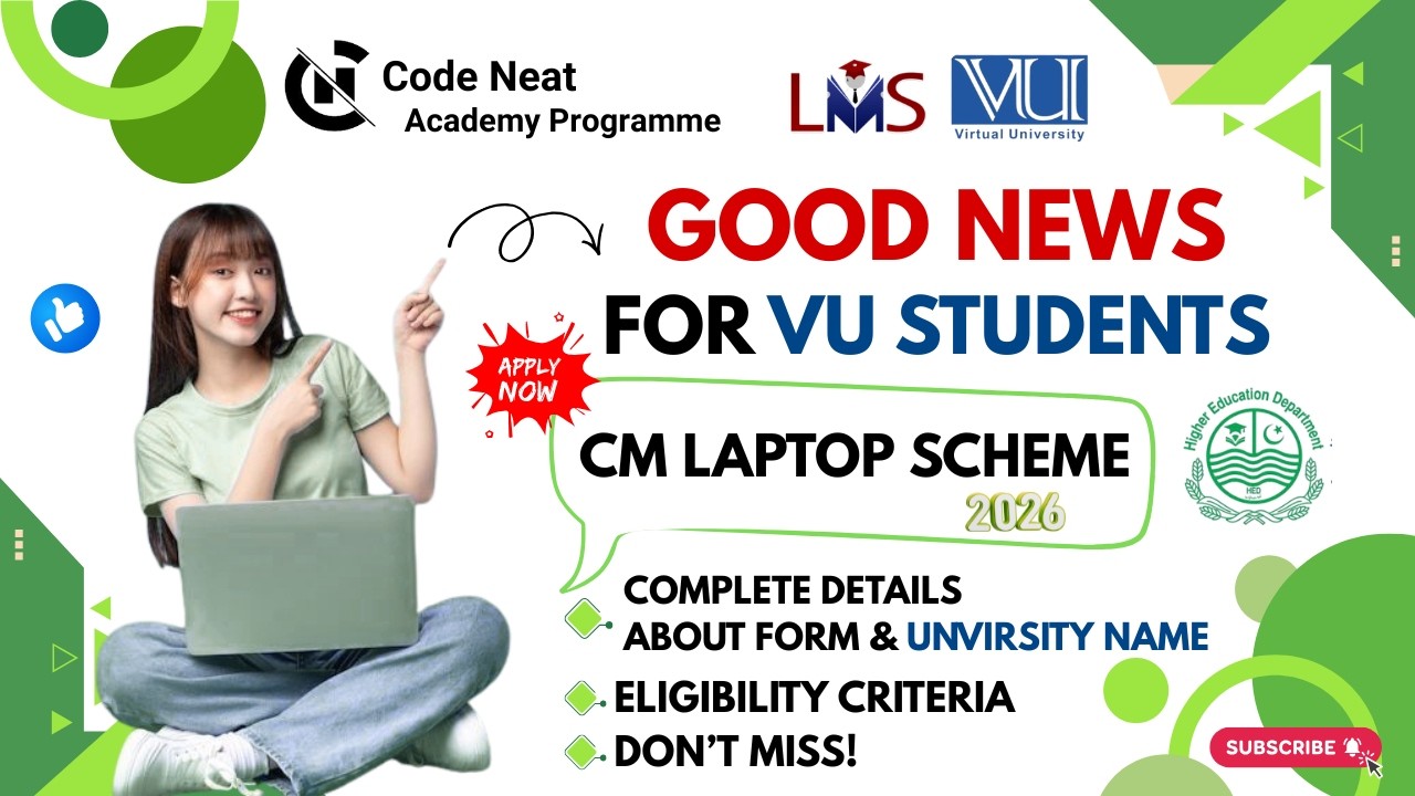 CM Laptop Scheme 2026 | VU Students Important Update | Eligibility ...