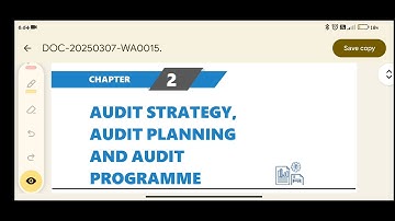 TYU chapter 2 Audit strategy, Audit planning and Audit programme