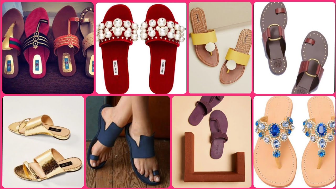 Casual Wear Flat Chapals / Flat Slippers For Girls Home Use - YouTube