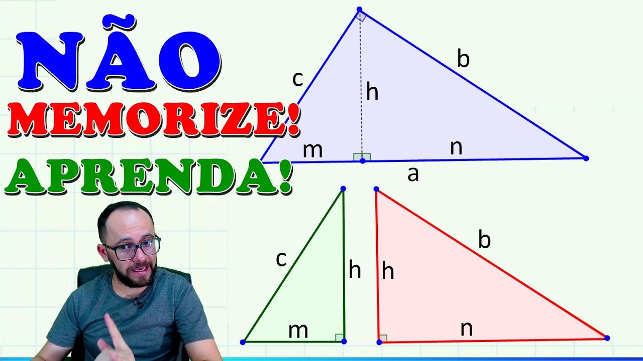 RELAÇÕES MÉTRICAS NO TRIÂNGULO RETÂNGULO \Prof Gis - Matemática