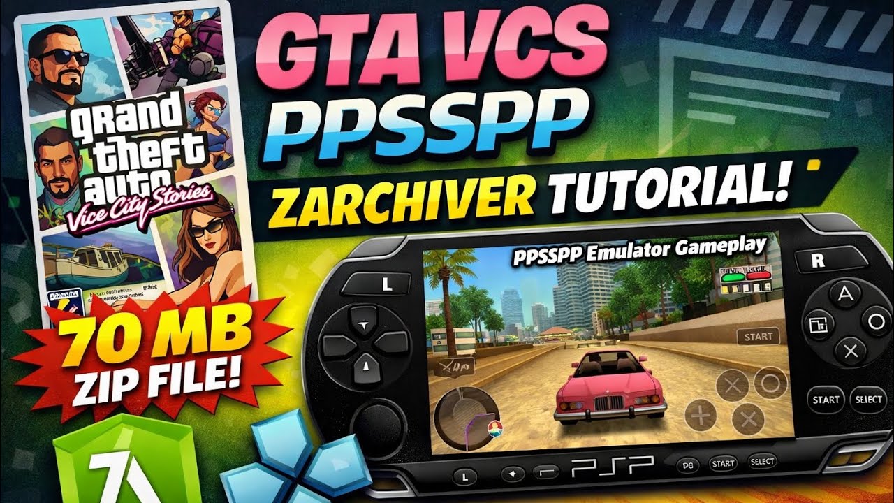 GTA Vice City Stories Download Android 2026! 🏝️ Only 70MB (Low End Device) PPSSPP 🔥