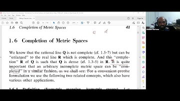 completion of metric space in functional analysis ,metric space