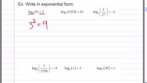 Mr Joyce Math 12 - Log Functions I