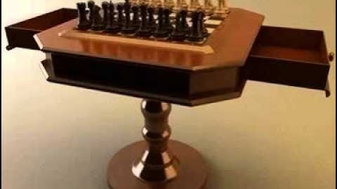 3D Model Chess Set With Table Vray Review