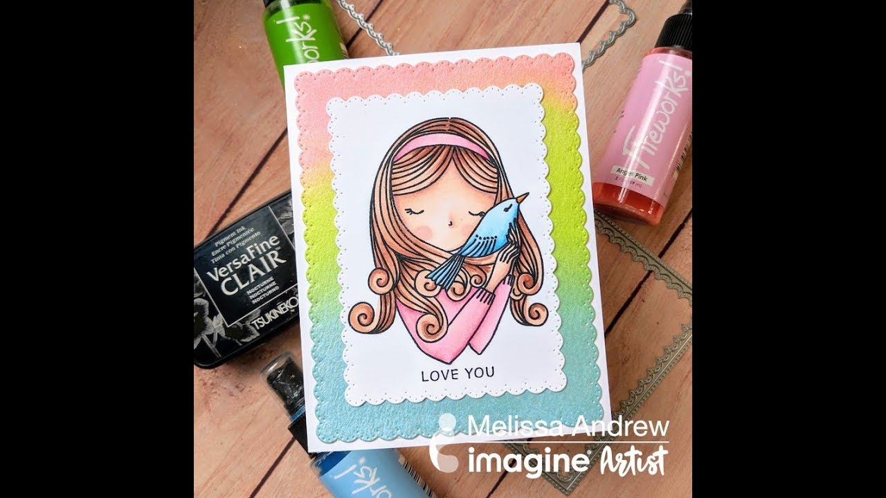 Create Soft and Simple Backgrounds for your Cards with Fireworks Shimmer Spray