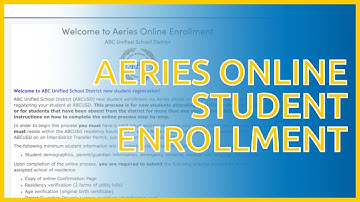 Aeries Online Student Enrollment
