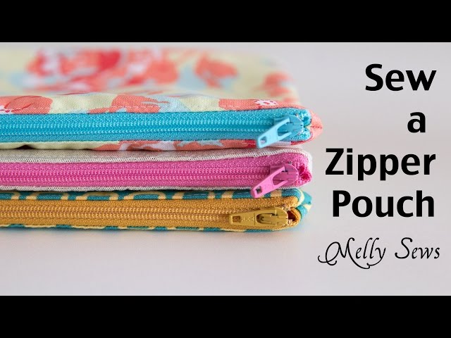 How to Sew a Zipper Pouch - Easy Beginner Sewing Project 