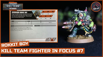 ORK KOMMANDO ROKKIT BOY - Kill Team Fighter In Focus - Datacard Stats & Ploys Warhammer 40k Octarius