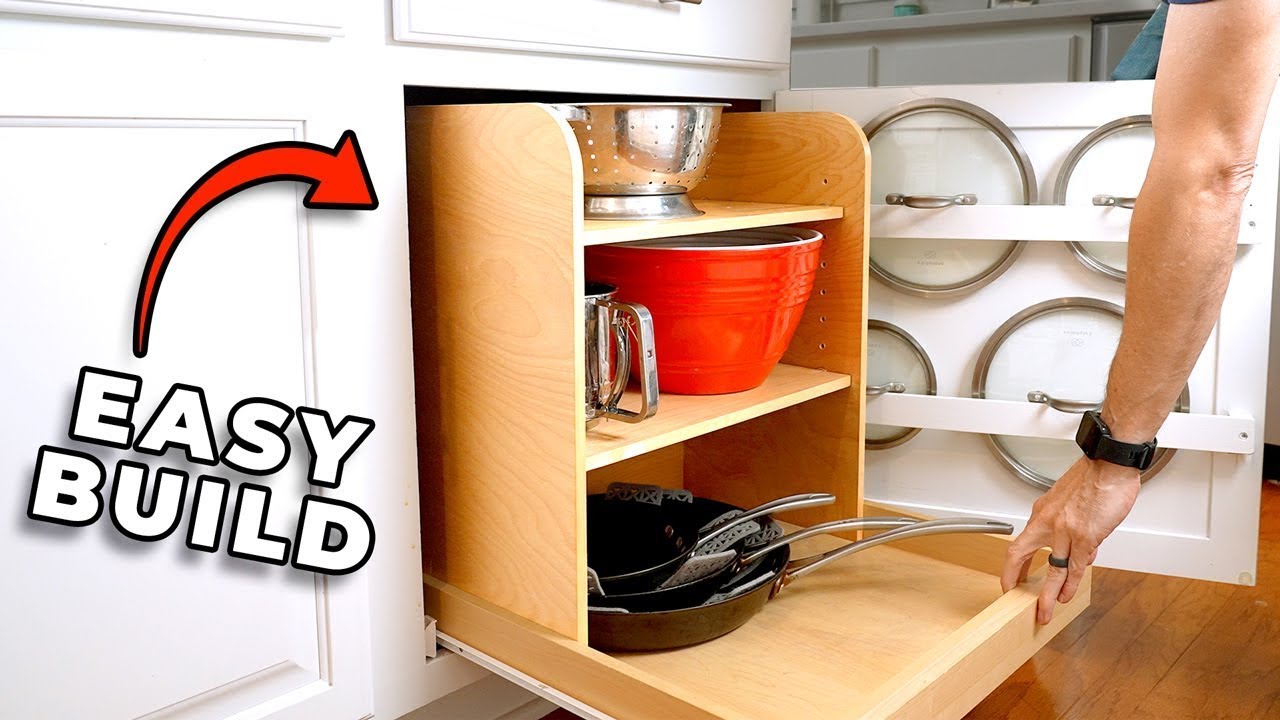 DIY Pull Out Shelves (Pots & Pans Organization) - Addicted 2