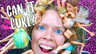 CAN IT CURL? BARBIE DOLLS ♡ CURLING MY HAIR WITH BARBIE DOLLS?