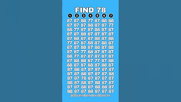 How Fast Can You Find the 78? Try This Challenge! #shorts