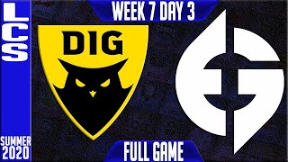 Dignitas vs Evil Geniuses Full  |  LCS Summer 2020 W7D3  |  DIG vs EG |