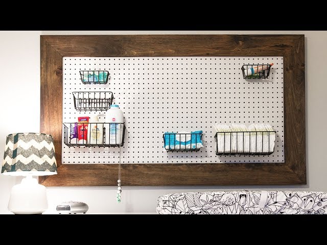 Diy Wall mounted Pegboard Shelf Storage Organizer Adjustable - Temu