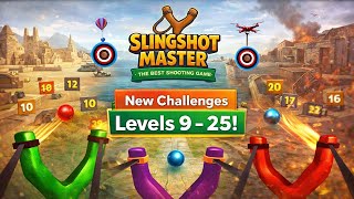 Slingshot Shooting Game Gameplay | Levels 9–25 | Hard Bottle Hit Challenges 🔥🎯 screenshot 4