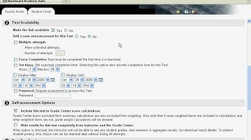 Blackboard 8: Test Options (1)