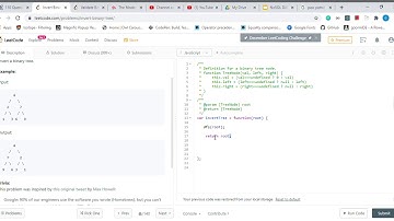 LeetCode  - Invert Binary Tree  - Javascript