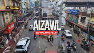 4K Aizawl Walking Tour Indias Quietest City In Mizoram? With Immersive Sounds