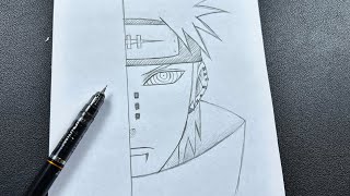 Anime drawing | how to draw pain from naruto easy step-by-step