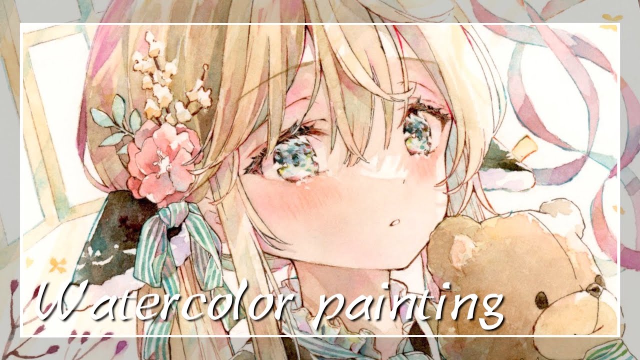 アナログイラストメイキング｜Watercolor painting｜透明水彩 - YouTube