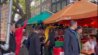 Belgische supporters vieren feest op het Rembrandtplein