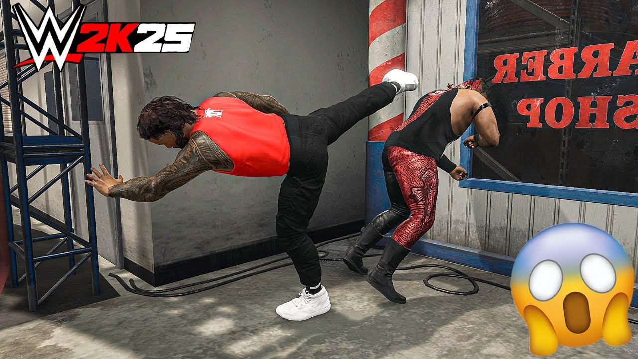 Jey Uso and Jimmy Uso Destroys Jacob Fatu at Backstage - WWE 2K25 Gameplay