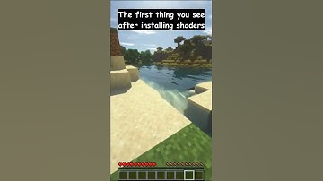 The first thing you see after installing shaders in Minecraft #shorts