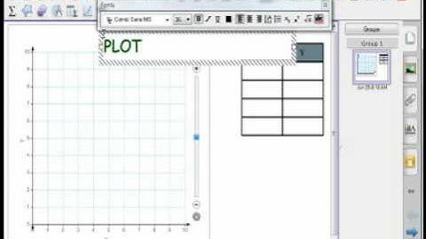 Plotting Points Graph-to-Table with SMART Notebook Math Tools