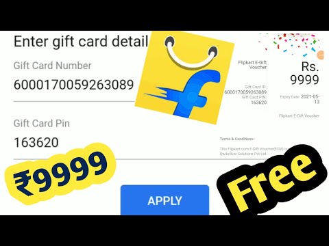 Free/ Flipkart ₹9999 Gift voucher / get Flipkart gift voucher / Flipkart gift voucher code and PIN