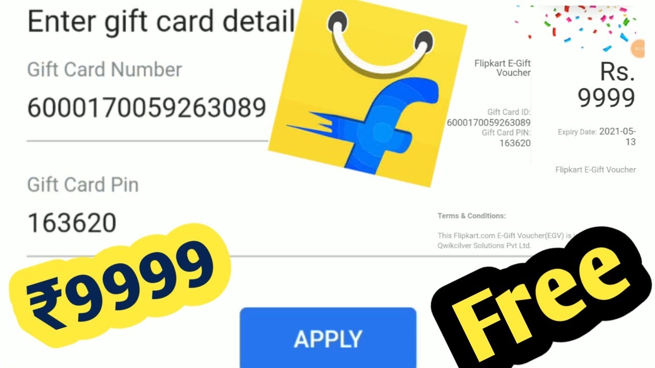 Flipkart Gift Card Generator - wide 2