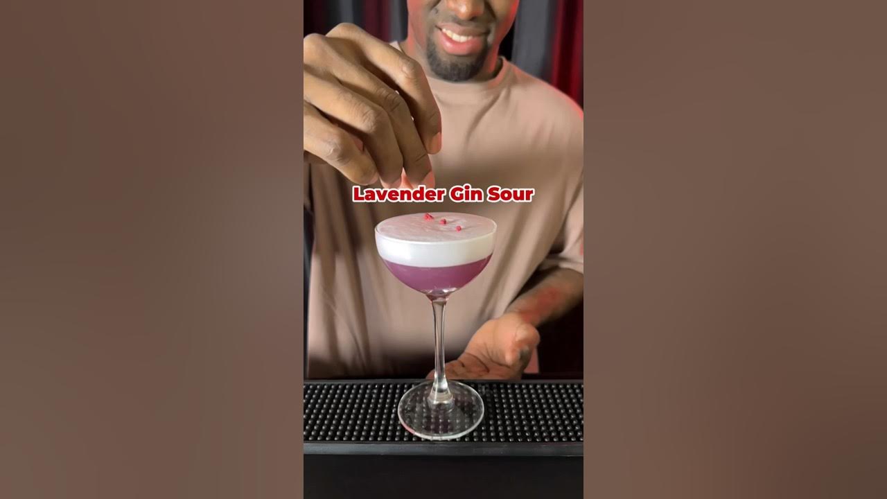 Лавандовый джин сауэр🍸 #коктейли #коктейль #бар #бармен # ...