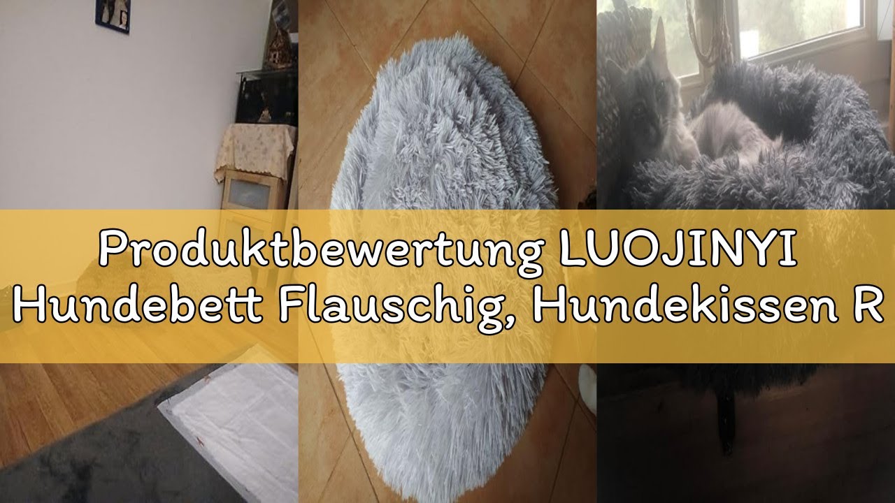 Produktbewertung LUOJINYI Hundebett Flauschig, Hundekissen Rund Haustierbett Donut Katzenbett Waschb