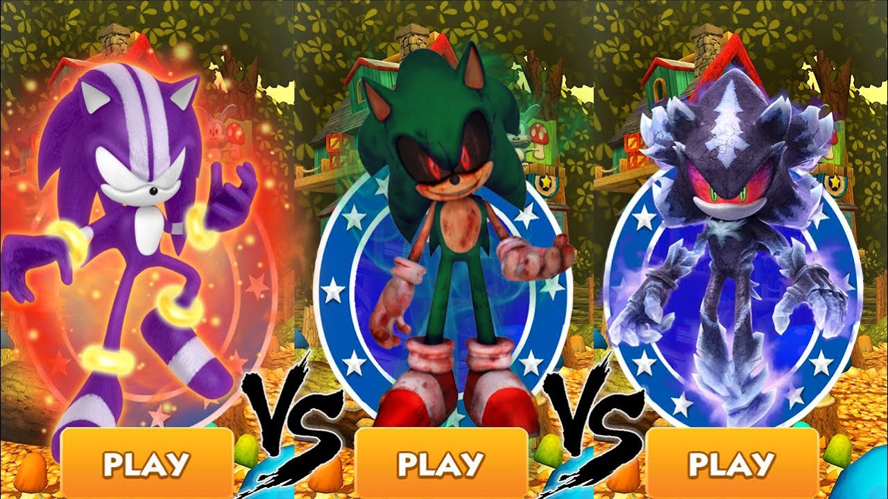 Sonic Dash vs Sonic Forces - Zombie Exe Sonic vs Darkspine Sonic vs ...