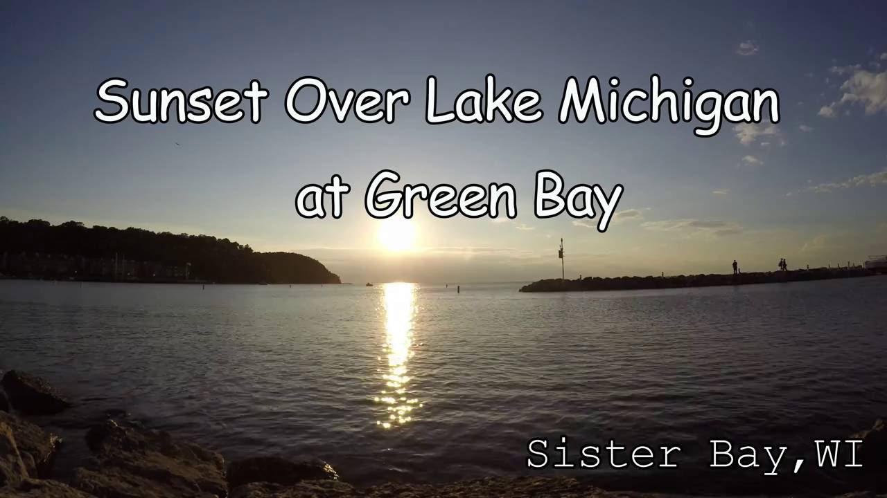 Sunset Over Lake Michigan at Green Bay