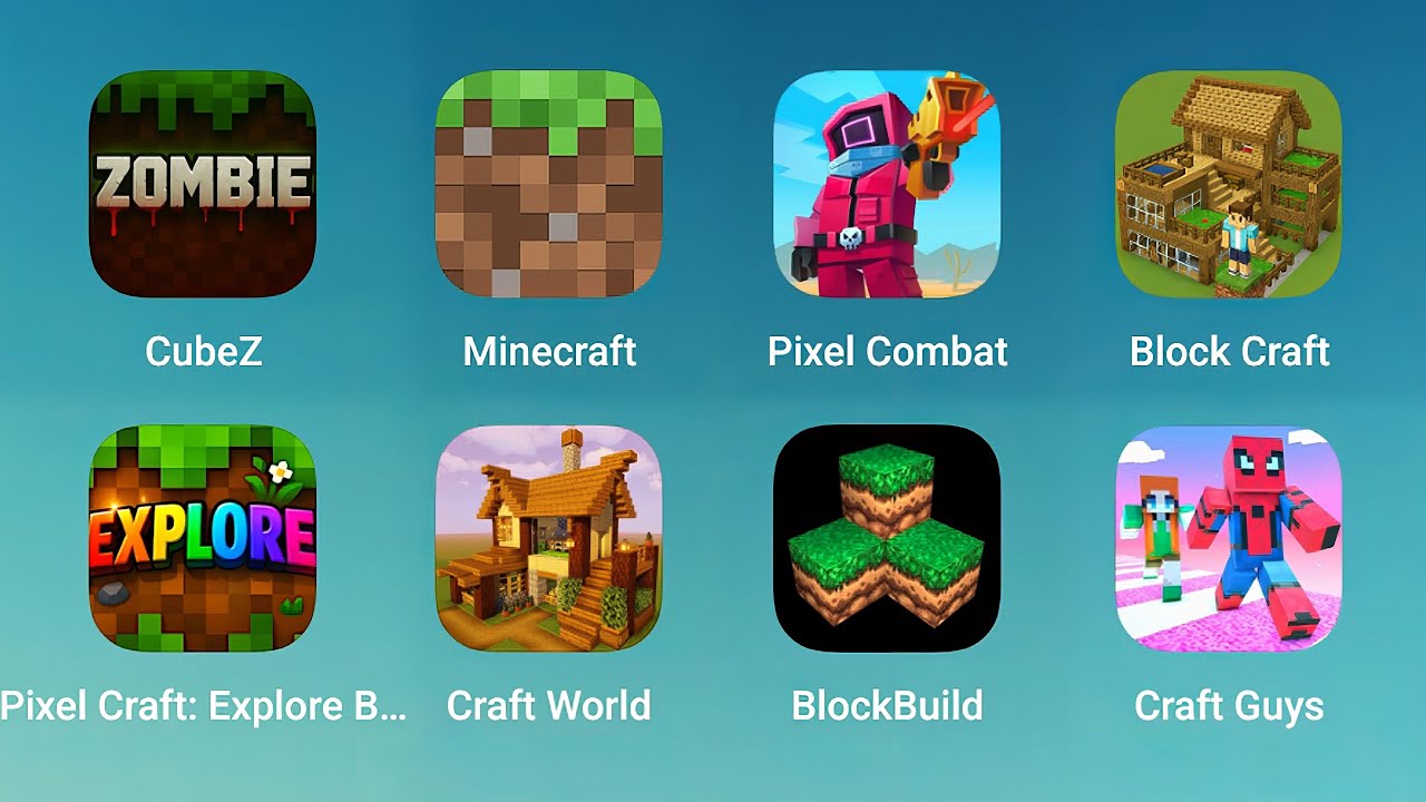 CubeZ, Minecraft, Pixel Combat, Block Craft, Pixel Craft Explore, Craft ...