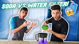 SODA VS WATER FILTER (IT REALLY WORKED!!)