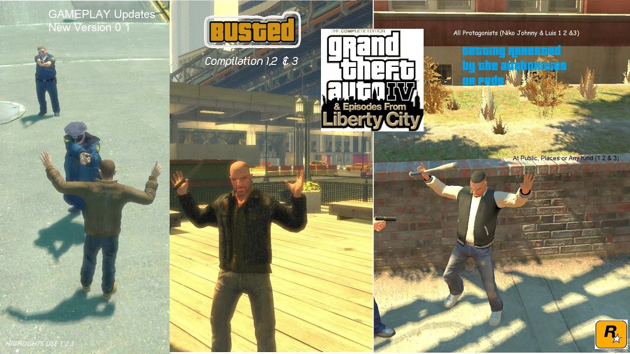 GTA 4 TCE GAMEPLAY Обновления 10 - Сборник "Busted" 1 и 2 V0 [HD]