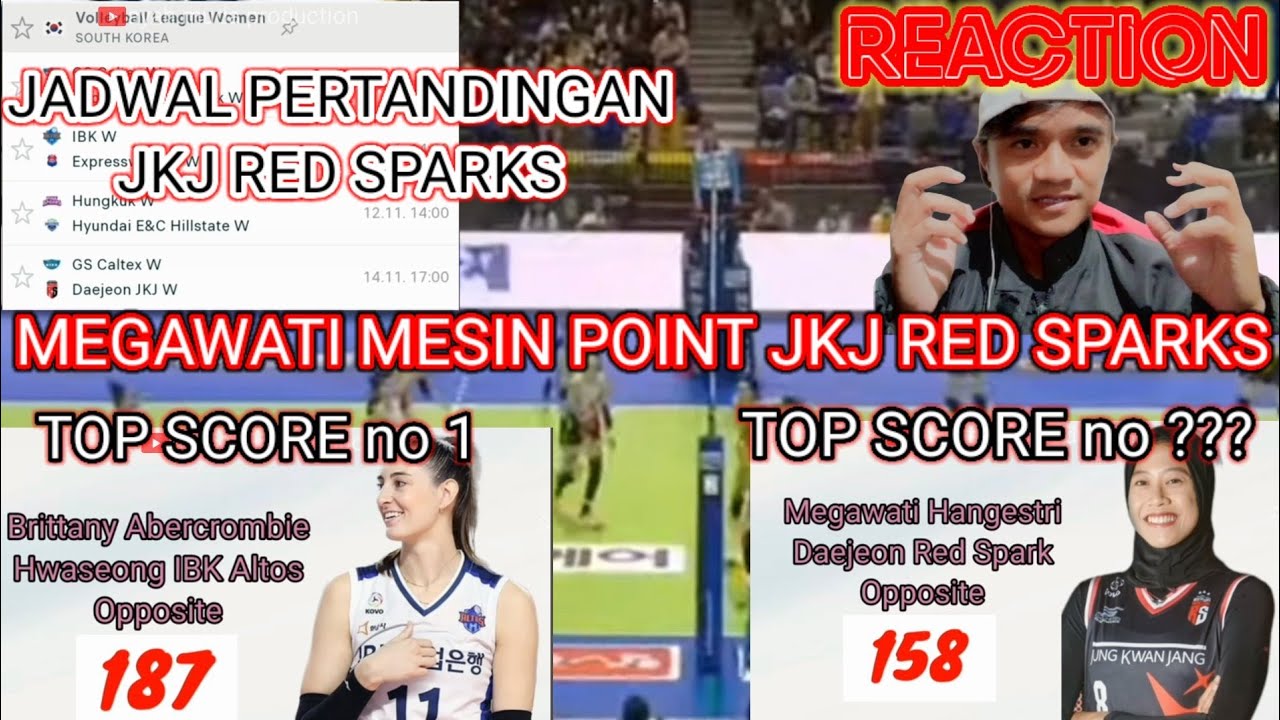 KLASEMEN & TOP SCORE LIGA VOLI KOREA MEGAWATI MASIH MASUK TOP SCORE