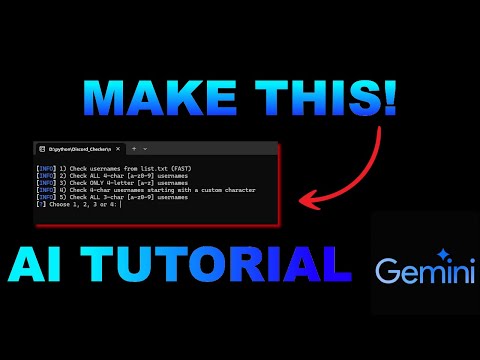 [TUTORIAL] How to make your own CUSTOM Discord Username Checker! (English) - Using AI