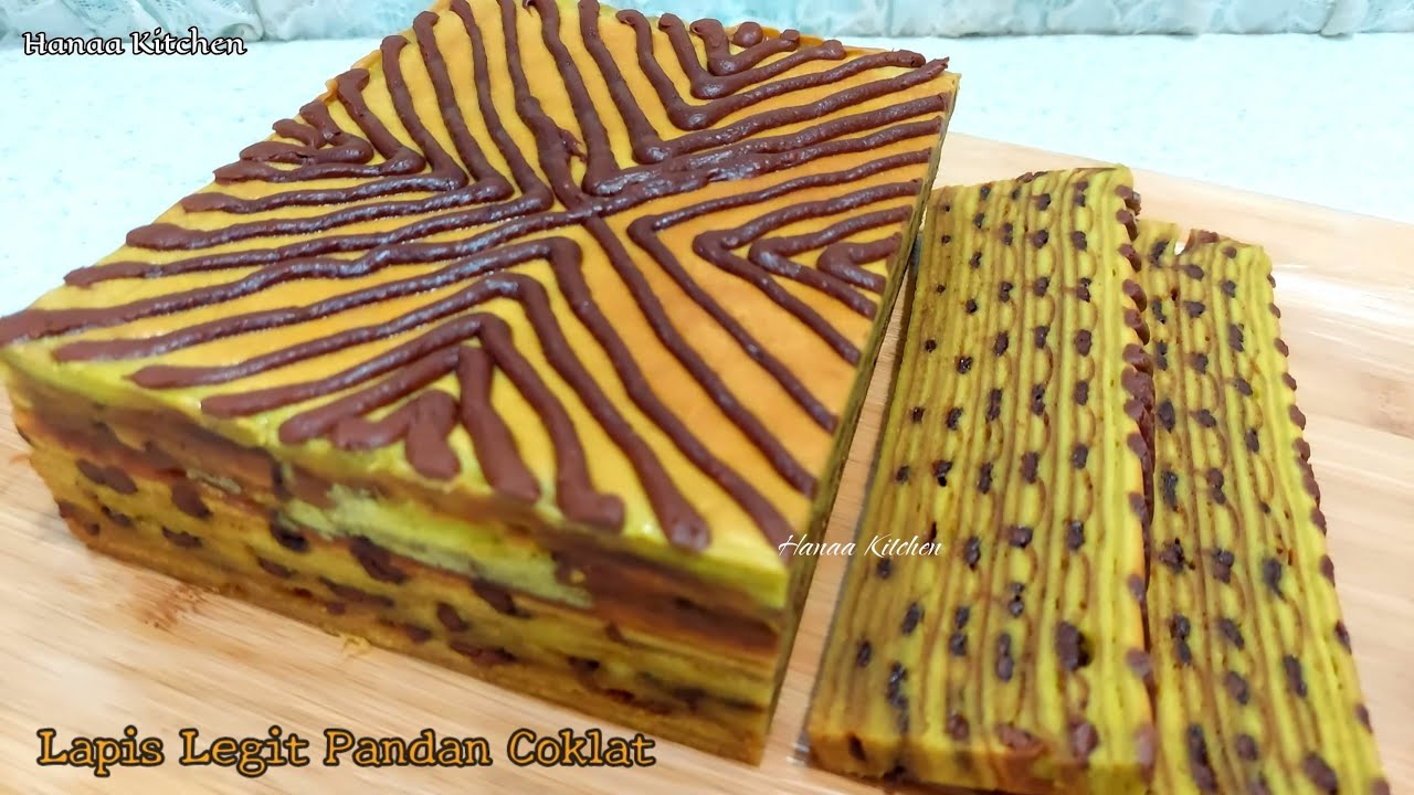 Rasanya Sangat Enak, Pas di Lidah 😋 Lapis Legit Pandan Coklat | Lapis Pandan Nutella