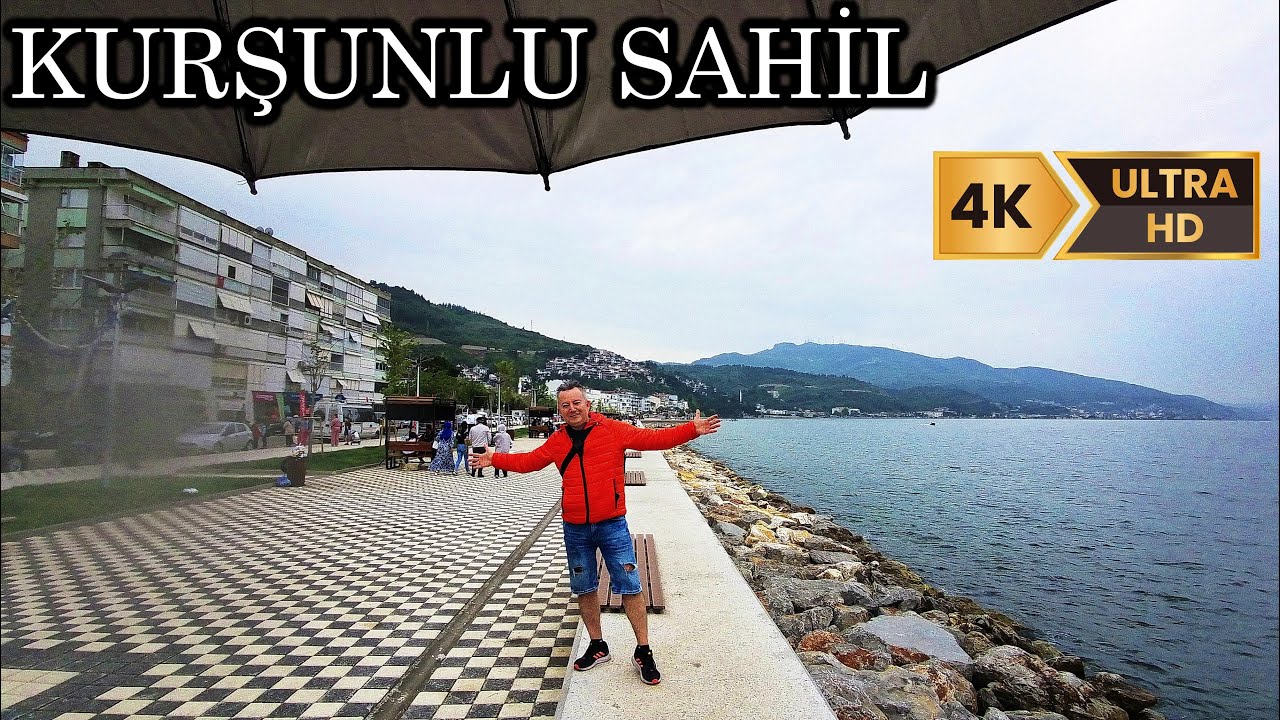 【4K】Kurşunlu Sahili - Kurşunlu plajı - Kurşunlu Gemlik - Bursa city tour - جولة في مدينة بورصة