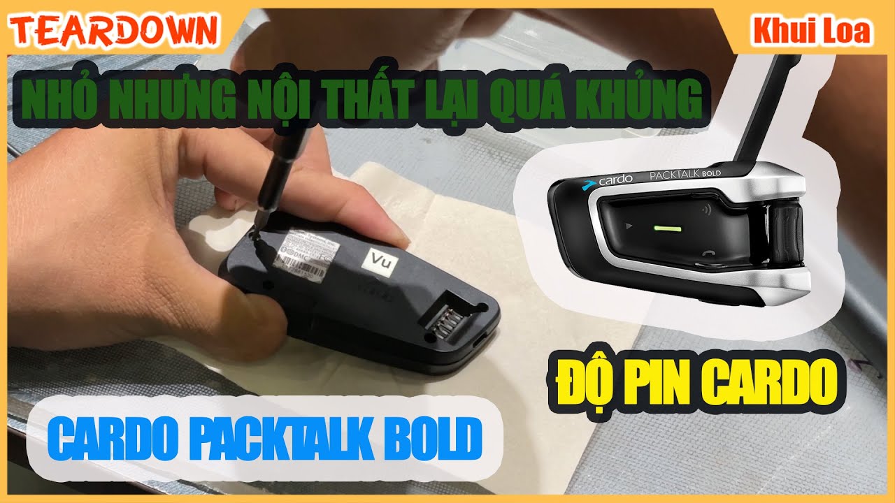 TAI NGHE MÔ TÔ CARDO PACKTALK BOLD TEARDOWN | CHAI PIN KINH KHỦNG - PHỒNG NHƯ BÁNH Ú