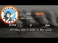 Kansas - Dust In The Wind - Chords & Lyrics