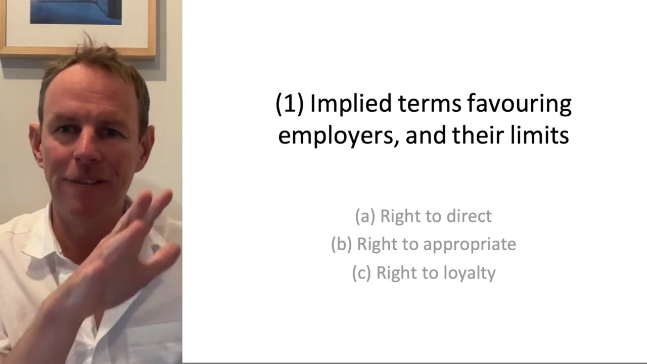 5(1) Implied terms in employment: reasons for implied terms, and terms favouring employers
