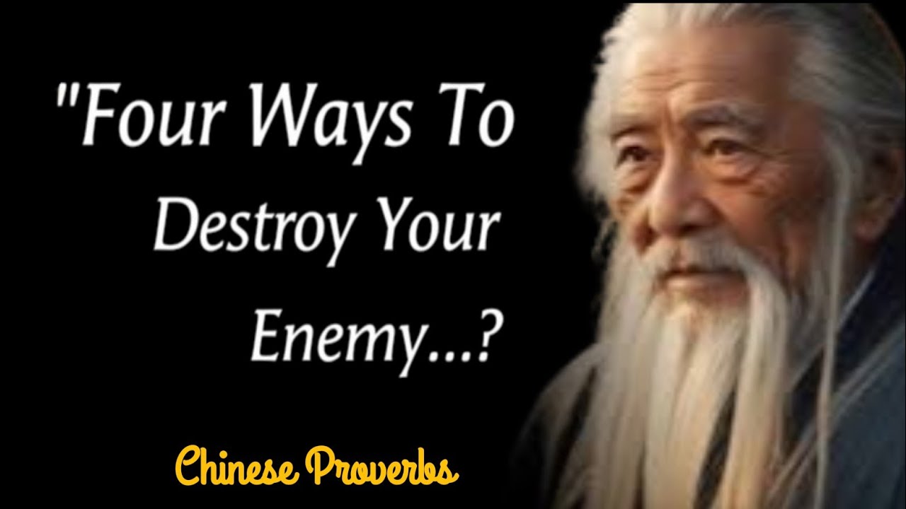 Wise Chinese Proverbs and Sayings | Great Wisdom of China || Four Ways To Destroy Your Enemy.