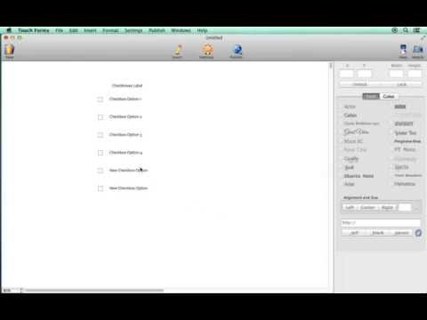 How to add new web form check box options using Touch Forms for Mac