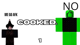 Me getting cooked by a green guy in Rngforce lol